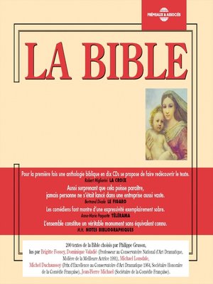cover image of La Bible. Ancien et nouveau testaments (275 extraits)